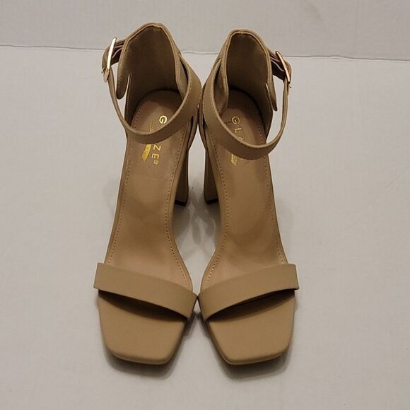 BRAND NEW GLAZE PLATFORM BLOCK HEEL OPEN-TOE SANDAL - Picture 2 of 16